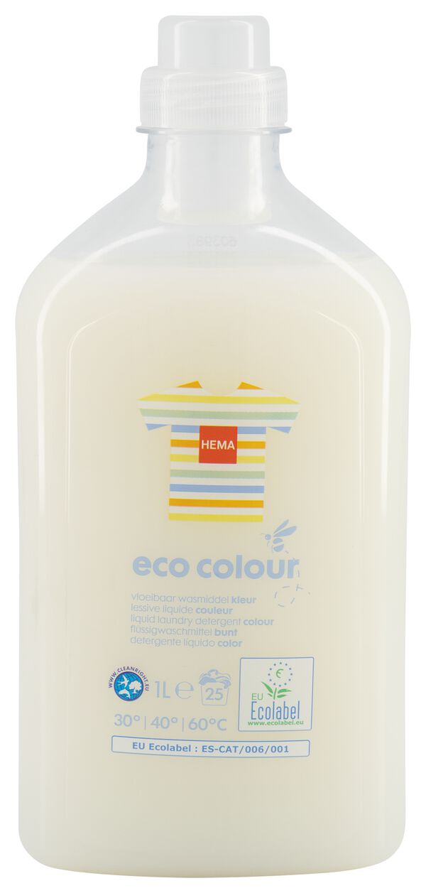 eco vloeibaar wasmiddel kleur 1L - 20510046 - HEMA