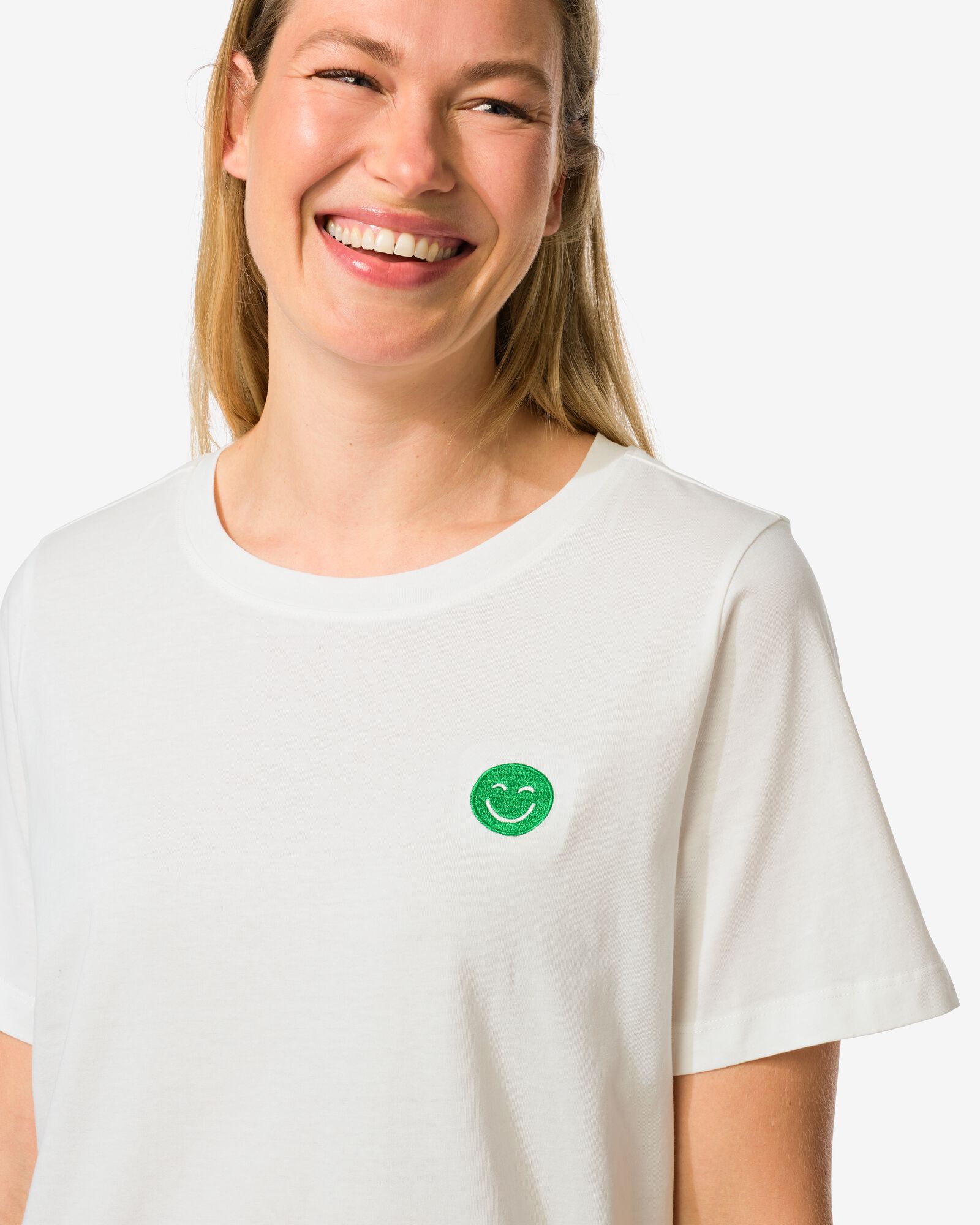 Damennachthemd Baumwolle, Gesicht wei&szlig; wei&szlig; - 23410280WHITE - HEMA