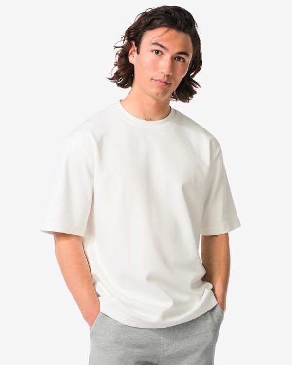 t-shirt homme Job coupe oversize blanc cass&eacute; blanc cass&eacute; - 2179020OFFWHITE - HEMA