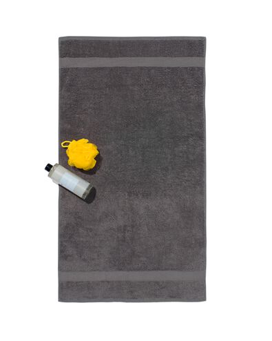 baddoek zware kwaliteit 60 x 110 - donker grijs donkergrijs handdoek 60 x 110 - 5213602 - HEMA