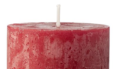 rustikale Kerze, 7 x 13 cm dunkelrot 7 x 13 - 13503262 - HEMA