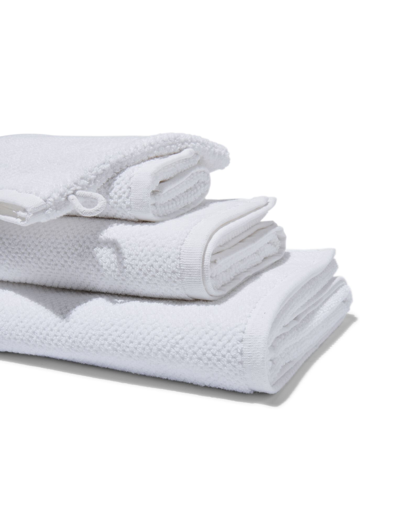 serviette de bain 2&egrave;me vie coton recycl&eacute; blanc blanc - 1000031876 - HEMA
