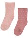 2 paires de chaussettes pour bébé en bambou rose rose - 1000015030 - HEMA