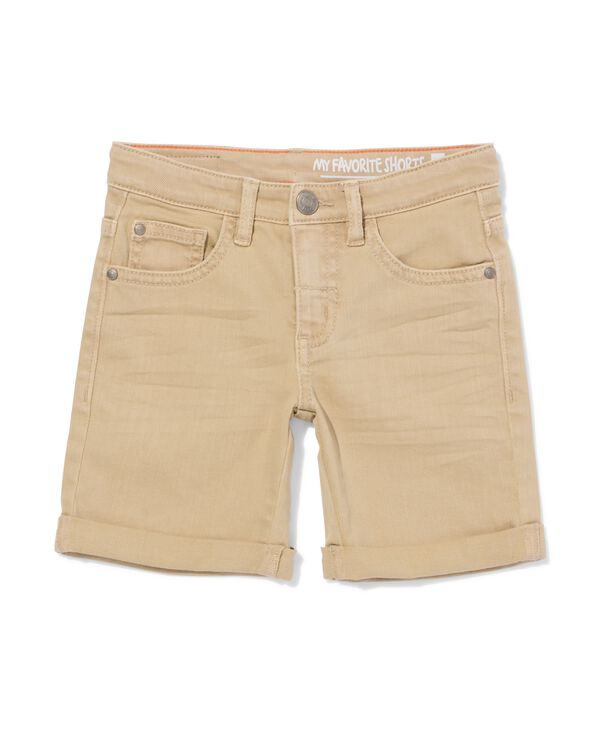 kindershort regular fit beige beige - 30716805BEIGE - HEMA