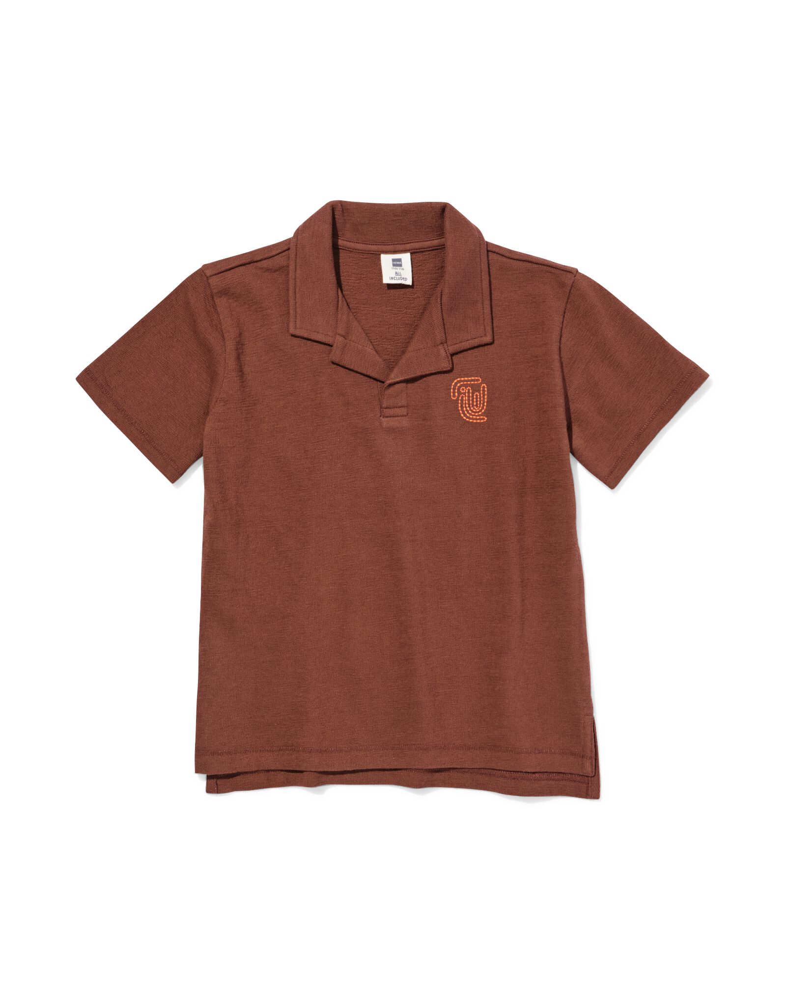 Kinderpoloshirt braun braun - 30714104BROWN - HEMA