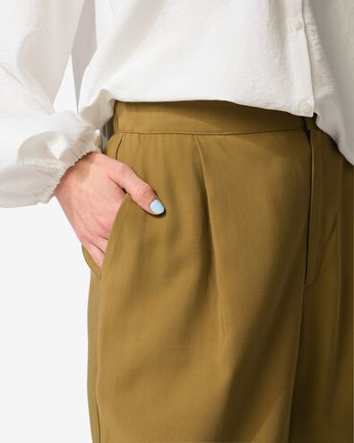 damesbroek Sarie regular fit groen groen - 36207620GREEN - HEMA