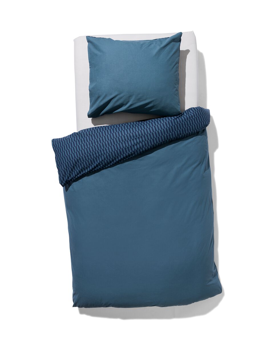 Bettwäsche, 140 x 200/220 cm, Soft Cotton, Karo, blau blau 140 x 200/220 - 5720166 - HEMA