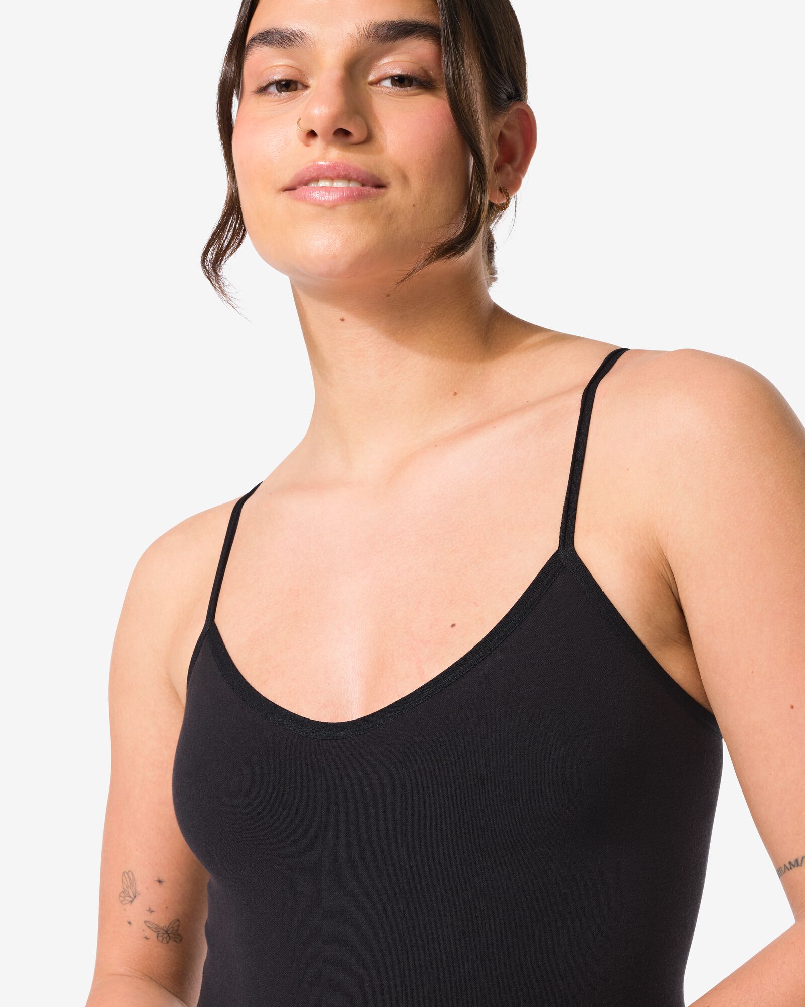 figurfreundlicher Damenbody, Baumwolle schwarz schwarz - 21510234BLACK - HEMA