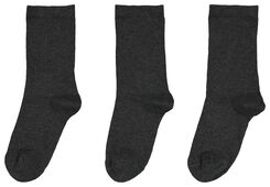 3er-Pack Damen-Socken, Biobaumwolle graumeliert graumeliert - 1000025216 - HEMA