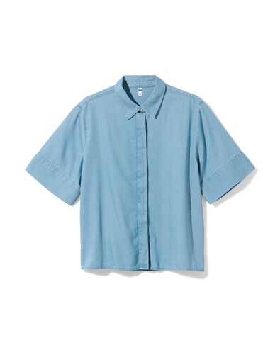 chemise femme Lilas Tencel bleu moyen bleu moyen - 36229475MIDBLUE - HEMA