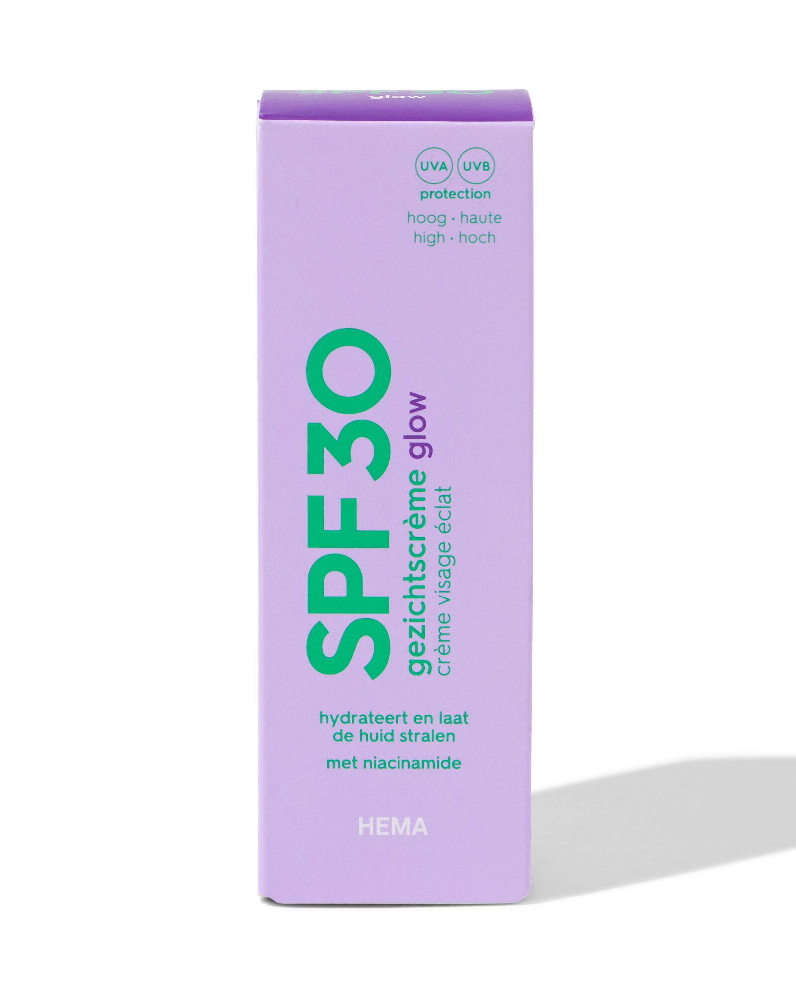 cr&egrave;me solaire pour le visage glow SPF30 50ml - 11640026 - HEMA