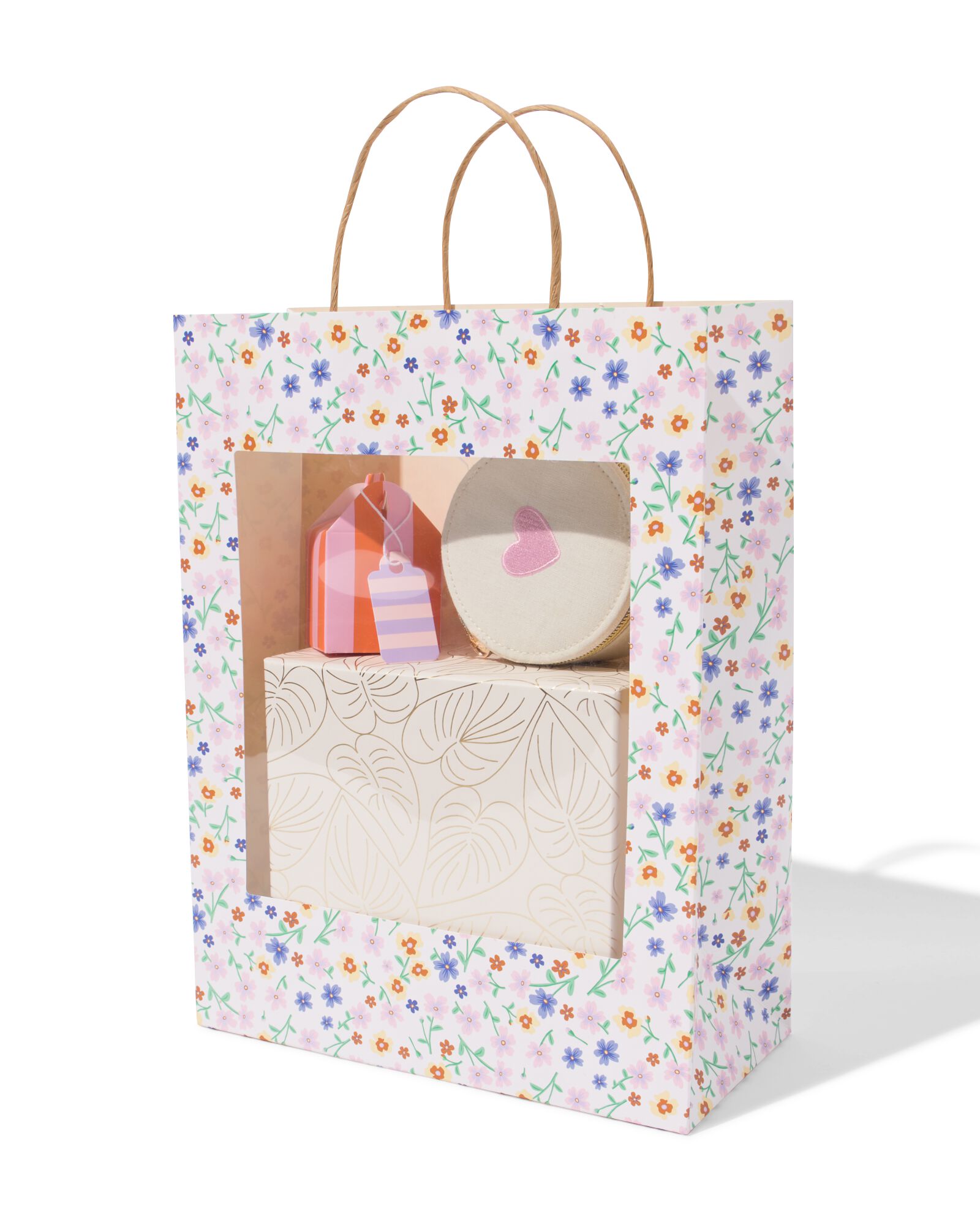 sac cadeau L avec fen&ecirc;tre fleur - 14793267 - HEMA