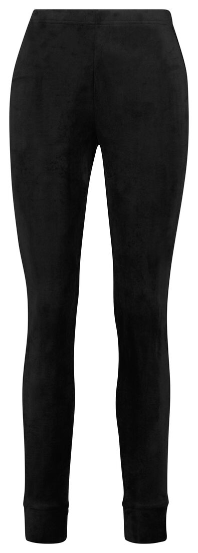 pantalon lounge femme velours noir S - 23430048 - HEMA