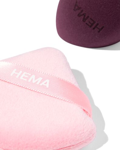 ensemble &eacute;ponge estompeuse et houppette  - 11200019 - HEMA