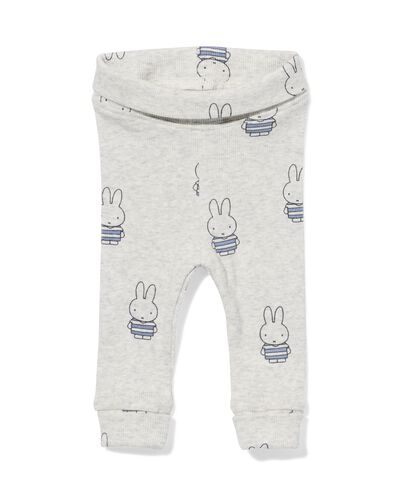 legging Miffy &eacute;volutif c&ocirc;tel&eacute; nouveau-n&eacute; gris chin&eacute; gris chin&eacute; - 33433520GREYMELANGE - HEMA