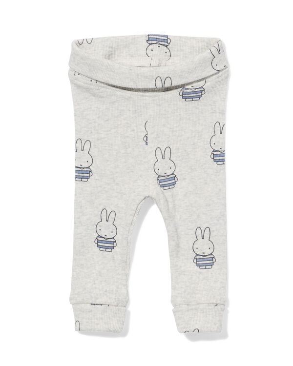 legging Miffy &eacute;volutif c&ocirc;tel&eacute; nouveau-n&eacute; gris chin&eacute; gris chin&eacute; - 33433520GREYMELANGE - HEMA