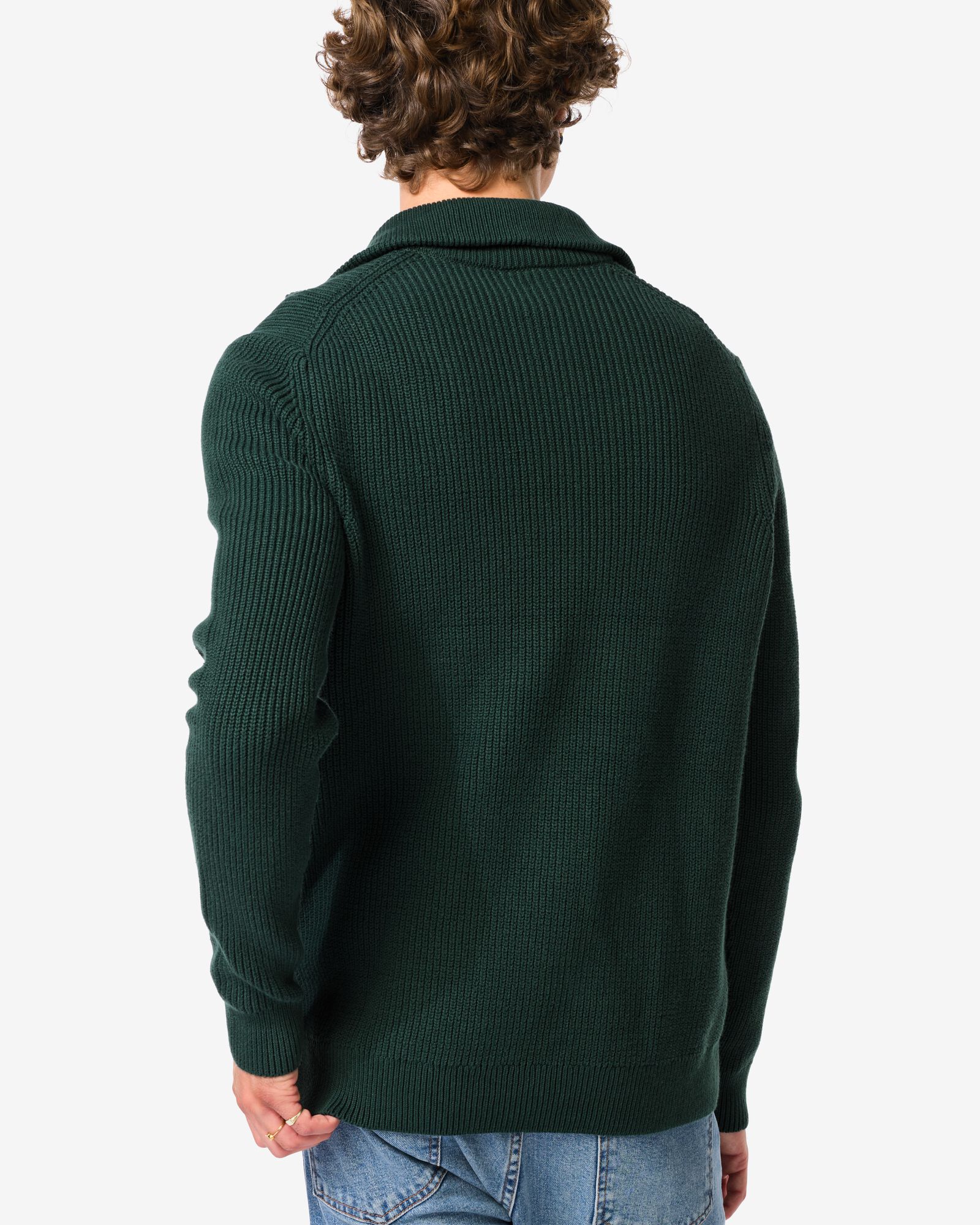 pull homme Webber vert fonc&eacute; vert fonc&eacute; - 2170120DARKGREEN - HEMA