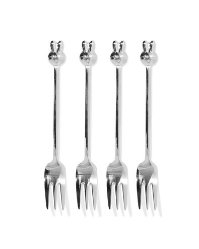 4&nbsp;fourchettes &agrave; g&acirc;teau en inox Miffy - 60410120 - HEMA