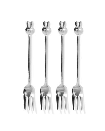 4&nbsp;fourchettes &agrave; g&acirc;teau en inox Miffy - 60410120 - HEMA