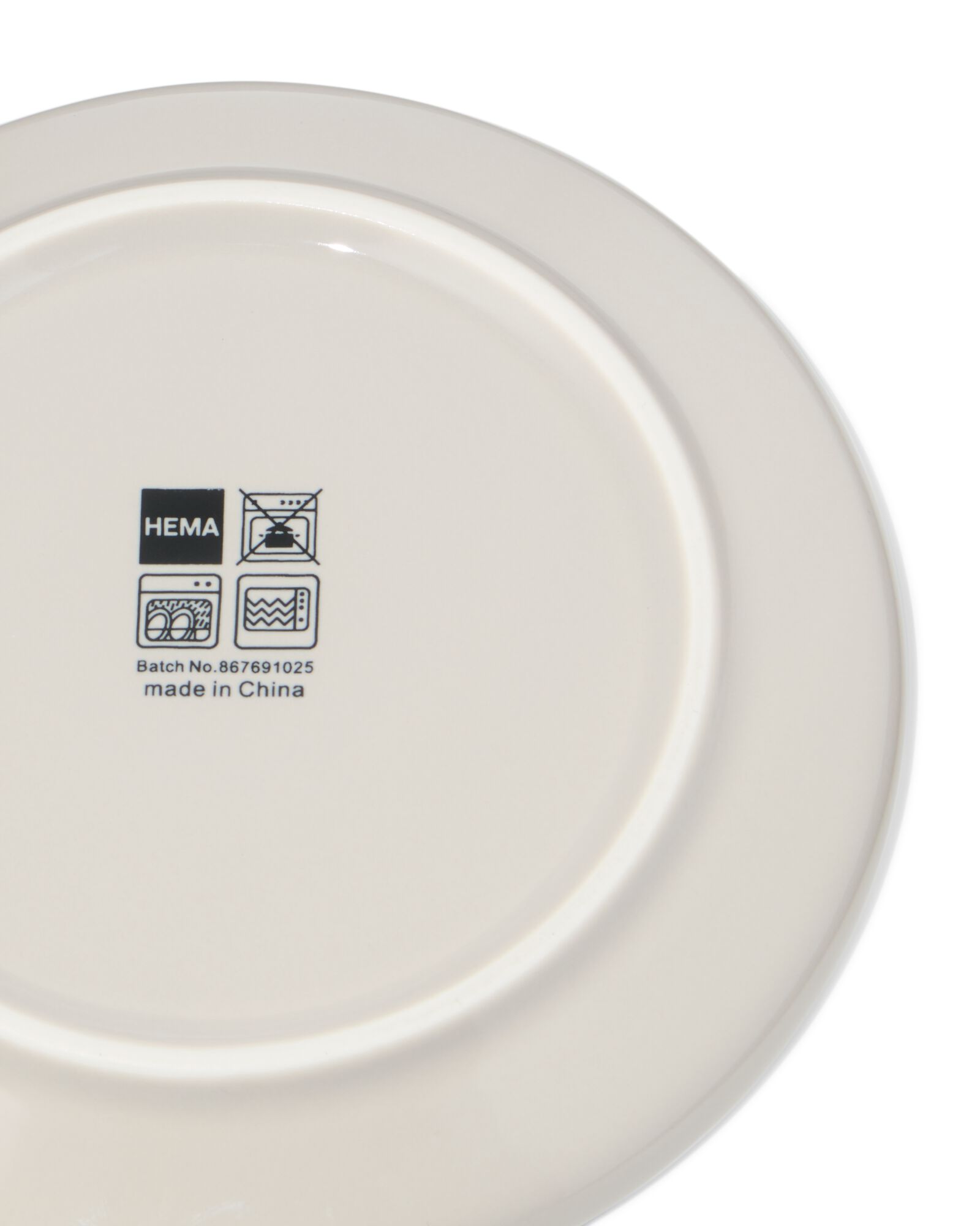 soucoupe ⌀14cm Knap new bone china grise - 80660313 - HEMA