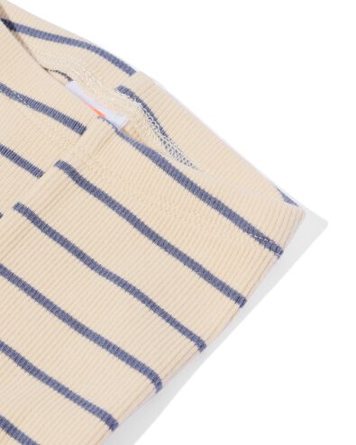 newborn meegroeilegging rib strepen ecru ecru - 33444920ECRU - HEMA
