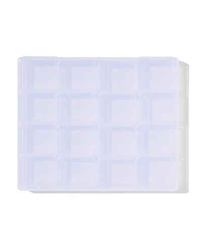 bo&icirc;te de rangement 16 compartiments 21,1x17,5x2,2 cm transparente - 60702816 - HEMA