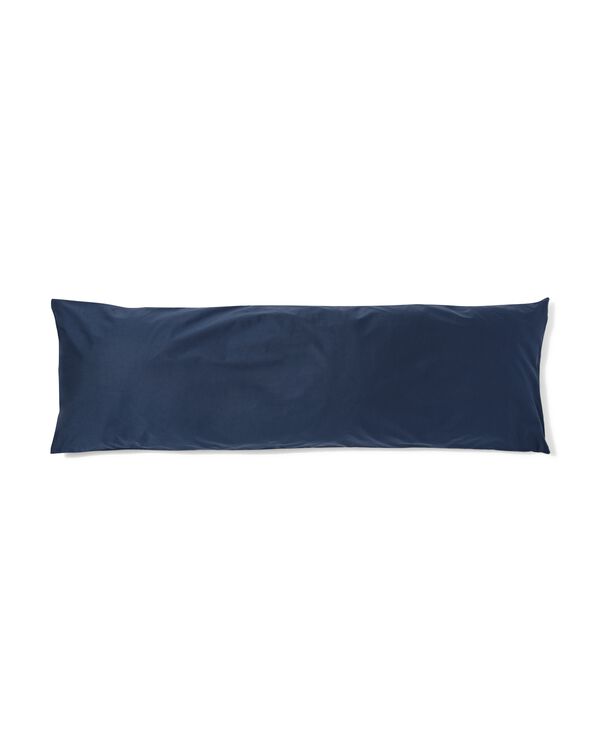 taie d'oreiller 50x160 cm coton doux bleu fonc&eacute; - 5180009 - HEMA
