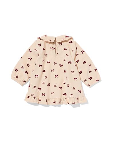 robe bébé côtelée nœuds écru écru - 33048770ECRU - HEMA