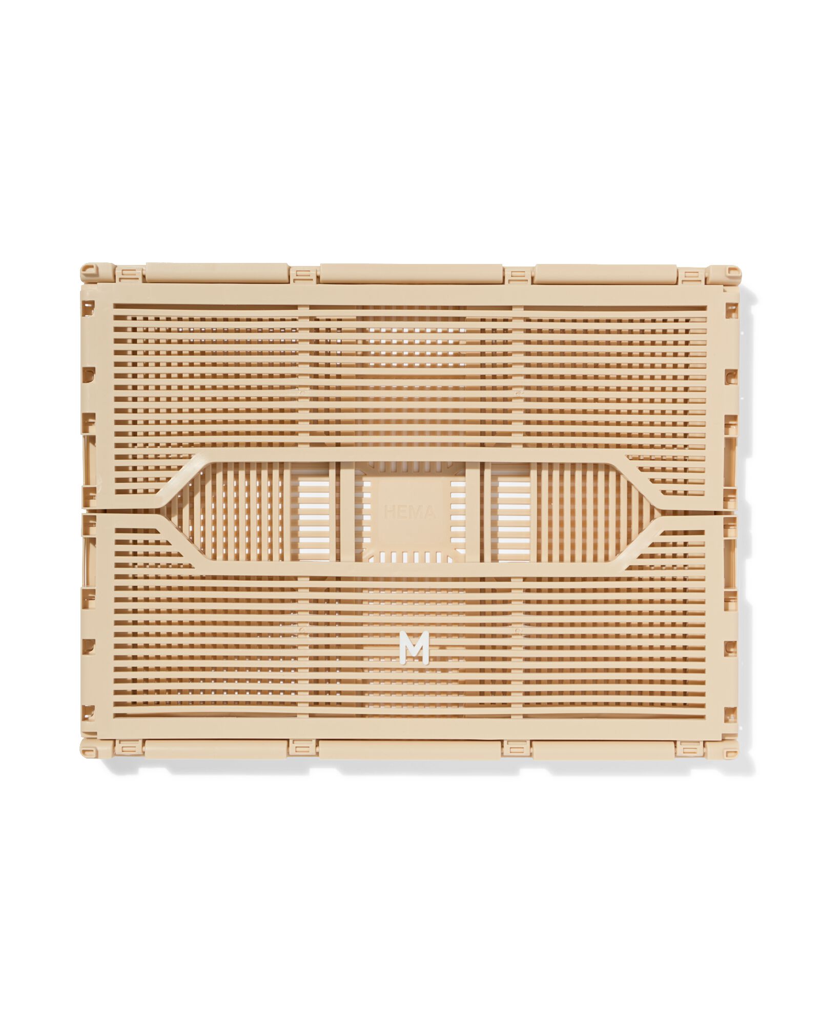 Buchstabentafel-Klappkiste, recycelt, M, beige beige M  30 x 40 x 17 - 39800027 - HEMA