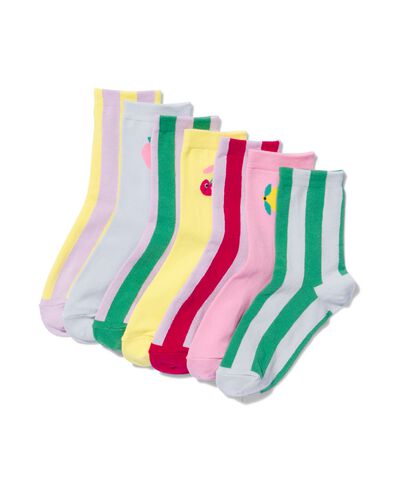 7 paires de chaussettes avec coton fruit pointures 36-41 boîte cadeau - 61170055 - HEMA