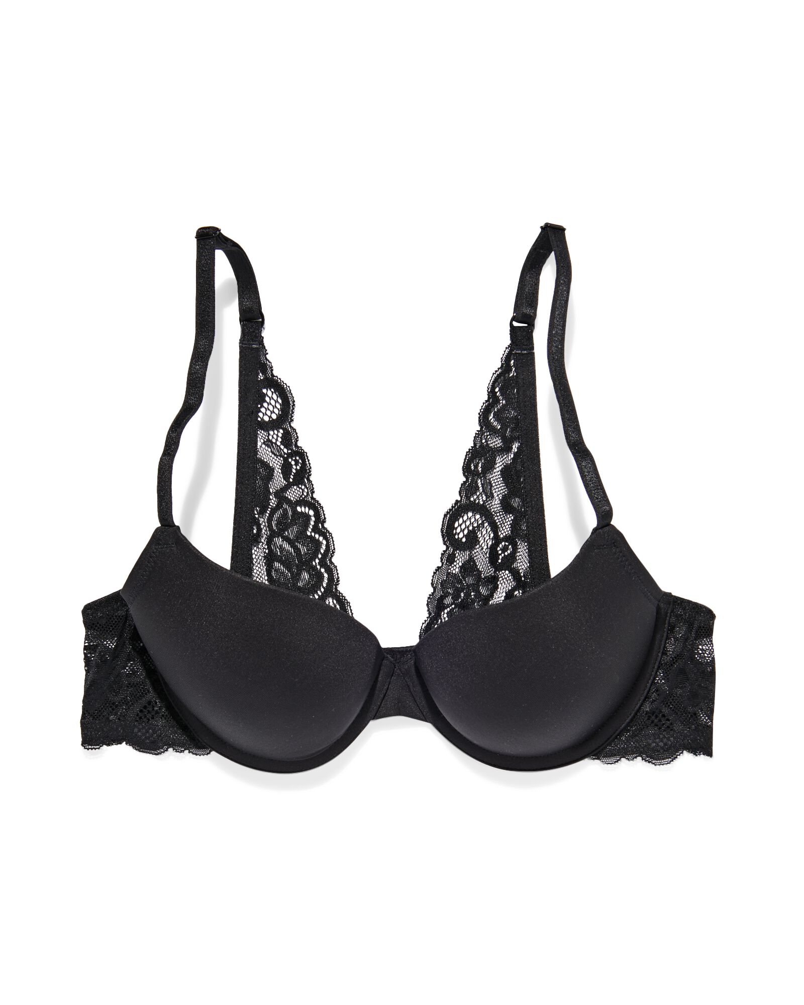 push-up bh met beugel zwart - 21860580BLACK - HEMA