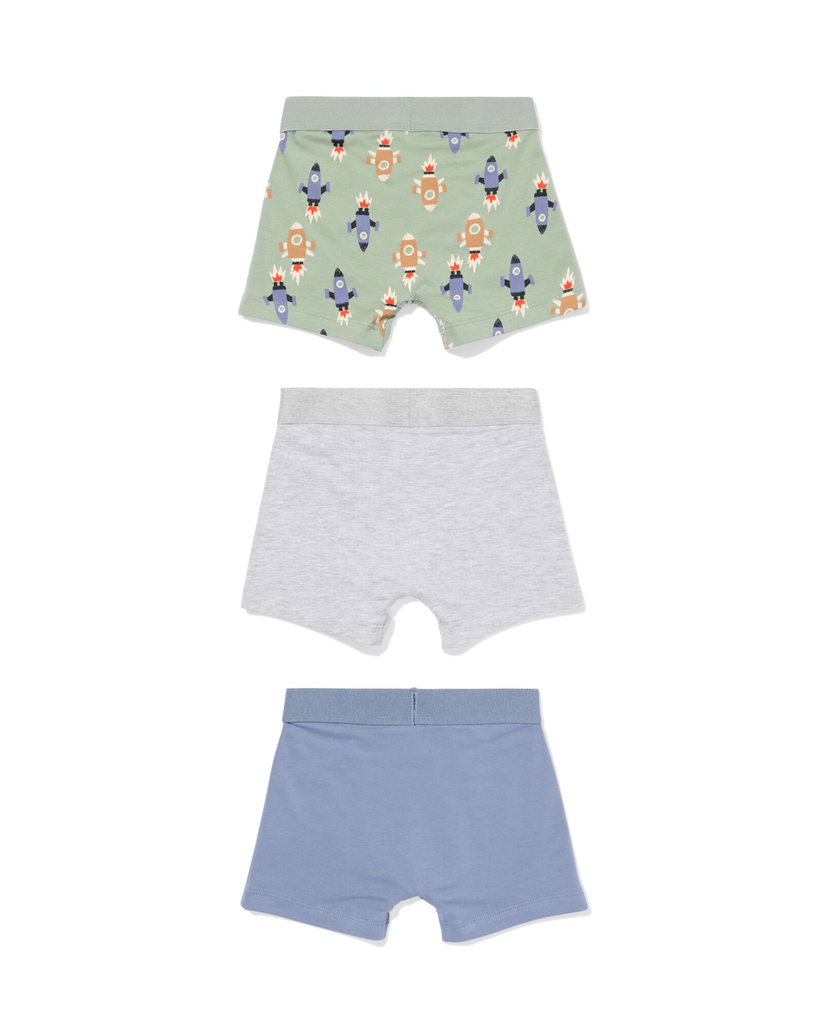 boxers enfant fus&eacute;es - lot de 3 vert vert - 19200140GREEN - HEMA