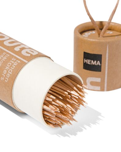 120 cure-dents en bois extra fins dans des cylindres. - 11133400 - HEMA