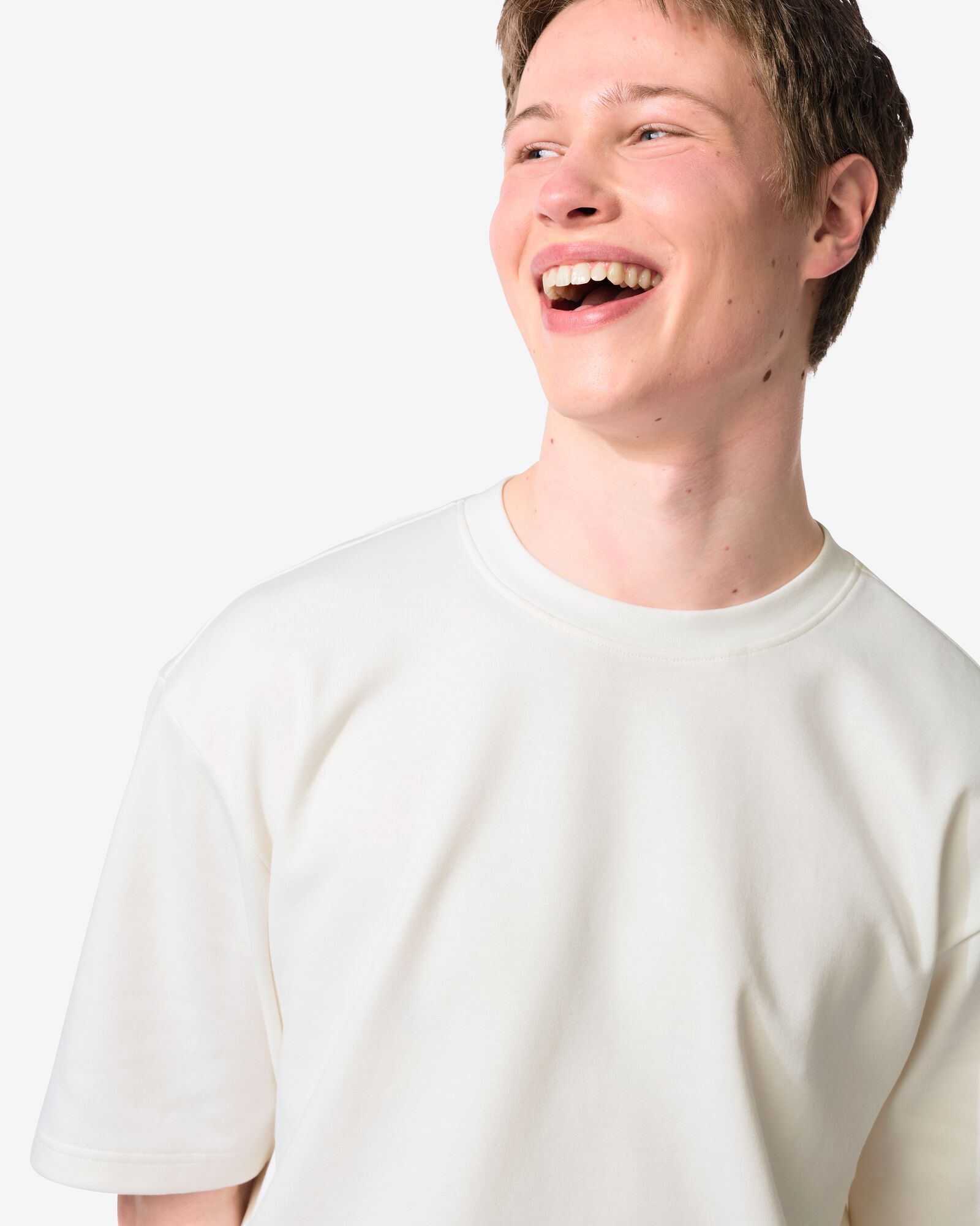 t-shirt homme Job coupe oversize blanc cass&eacute; blanc cass&eacute; - 2179020OFFWHITE - HEMA