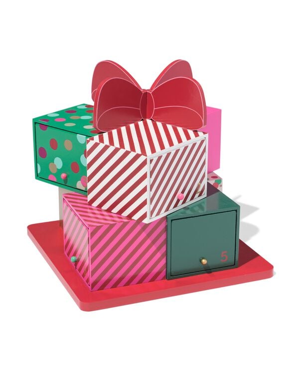 calendrier de l'avent r&eacute;utilisable 20x19x20 cm bois - 25100226 - HEMA