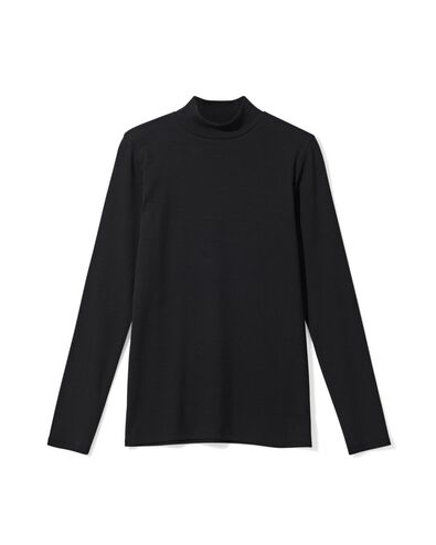 Damentop Clara gerippt schwarz - 36364870BLACK - HEMA