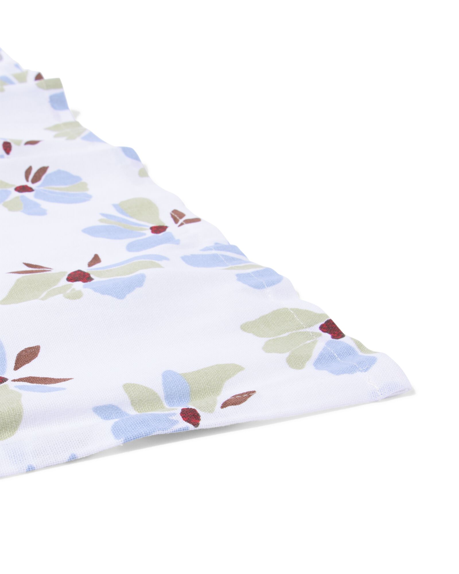 tafelkleed XL 320x145cm katoen bloemen groen-blauw - 5300084 - HEMA