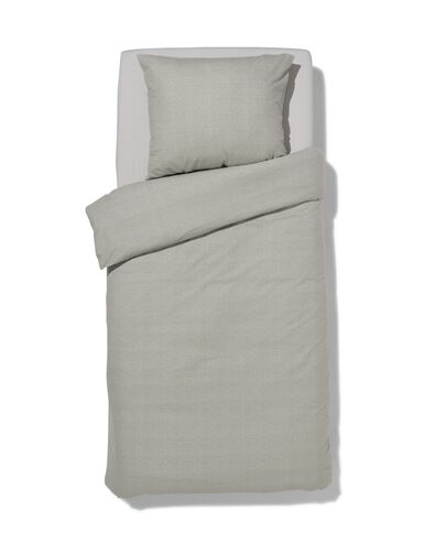 dekbedovertrek flanel 140x200/220 melange grijs - 5790302 - HEMA
