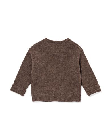 pull pour nouveau-n&eacute; laine m&eacute;rinos marron fonc&eacute; marron fonc&eacute; - 33436820DARKBROWN - HEMA