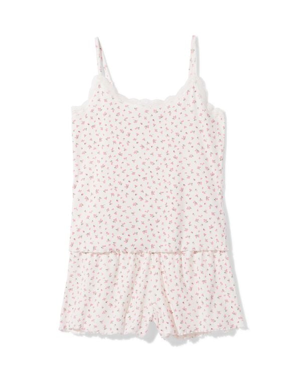 pyjama court femme c&ocirc;tel&eacute; fleurs multi multi - 23401580MULTI - HEMA