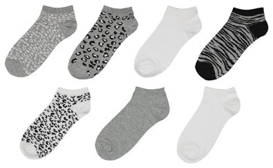 7 paires de socquettes femme gris chiné - 1000023176 - HEMA