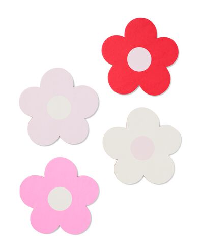 Untersetzer, 10 x 10 x 1,8 cm, Kork, Blumen &ndash; 4 St&uuml;ck - 61104516 - HEMA