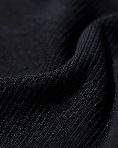 dames T-shirt Clara rib zwart - 36364870BLACK - HEMA