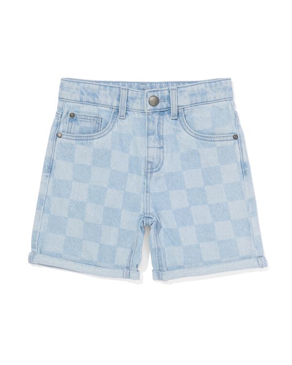 short enfant carreaux bleu bleu - 30786707BLUE - HEMA