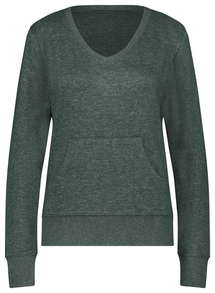 dames loungesweater viscose groen groen - 1000028598 - HEMA