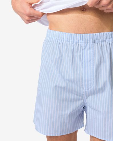 Lockere Herren-Boxershorts Streifen blau - 19190440BLUE - HEMA