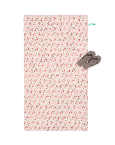 serviette de plage enfant 80 x 140 cm mousseline fleurs - 5200266 - HEMA
