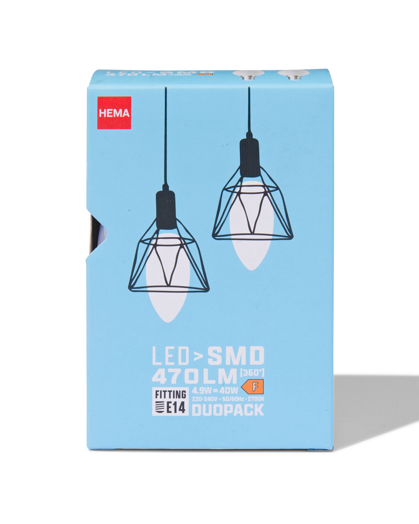 bougie led smd E14 4.9W 470lm - 2 pcs. - 20000052 - HEMA