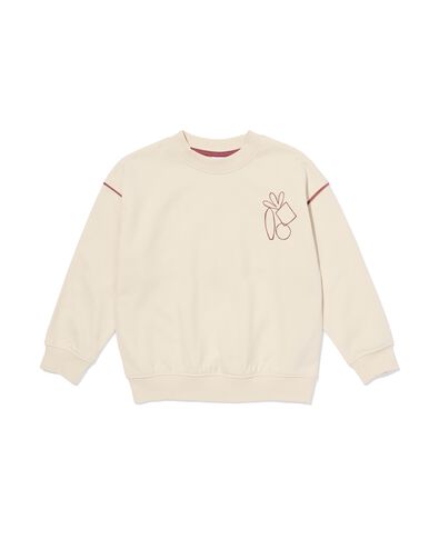 pull enfant tissu sweat imprim&eacute; &eacute;cru &eacute;cru - 30711401ECRU - HEMA