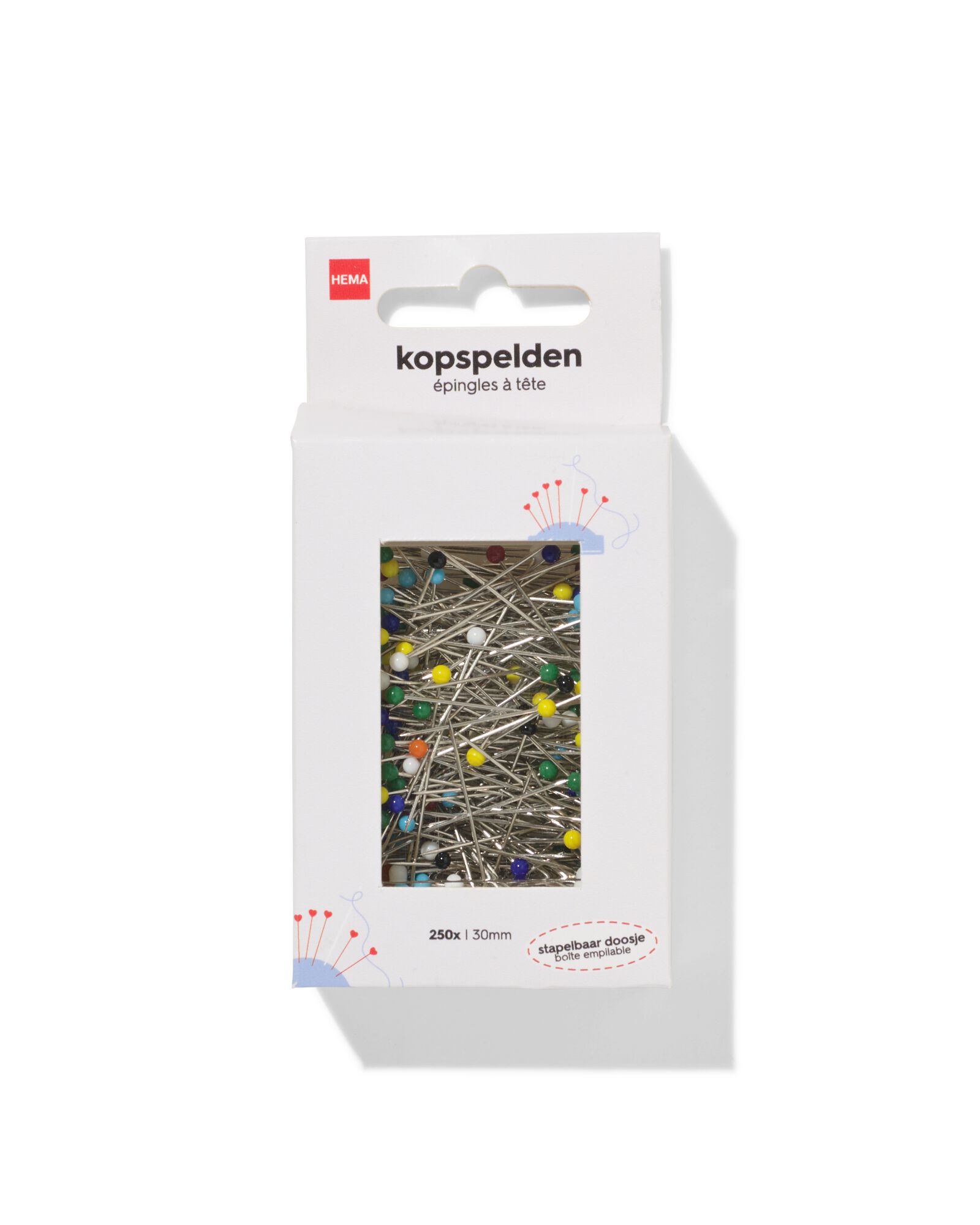 &eacute;pingles &agrave; t&ecirc;te en verre 30mm - 250 pi&egrave;ces - 1400330 - HEMA